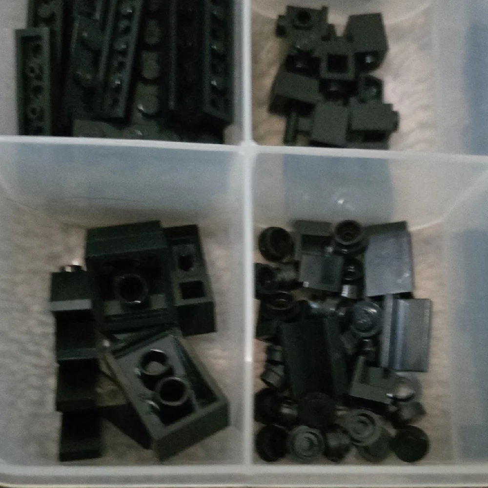 LEGO Bundle of Black Building Block Set with 2 Storage Containers
